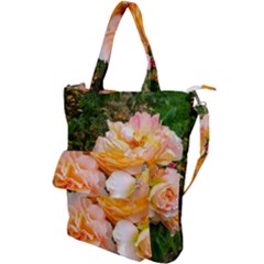 Bunch Of Orange And Pink Roses Shoulder Tote Bag by okhismakingart