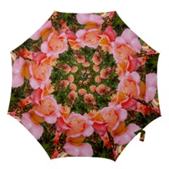 Pink Rose Field Hook Handle Umbrellas (Medium)