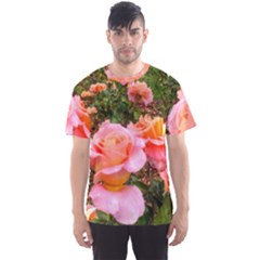 Pink Rose Field Men s Sports Mesh Tee