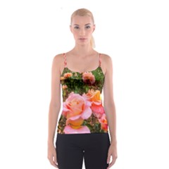 Pink Rose Field Spaghetti Strap Top