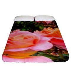 Pink Rose Field Fitted Sheet (King Size)