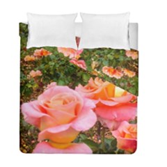 Pink Rose Field Duvet Cover Double Side (Full/ Double Size)