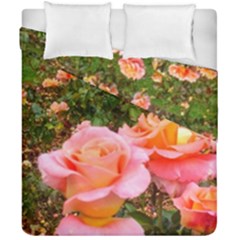 Pink Rose Field Duvet Cover Double Side (California King Size)