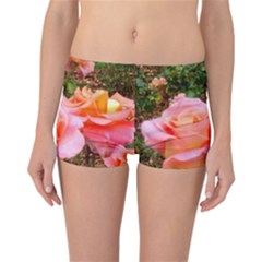 Pink Rose Field Reversible Boyleg Bikini Bottoms