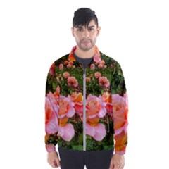 Pink Rose Field Men s Windbreaker