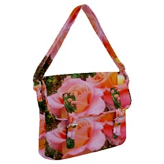 Pink Rose Field Buckle Messenger Bag