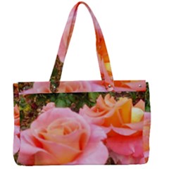 Pink Rose Field Canvas Work Bag