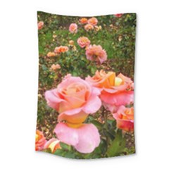 Pink Rose Field Small Tapestry