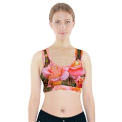 Pink Rose Field Sports Bra With Pocket