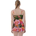 Pink Rose Field Tie Front Two Piece Tankini View2