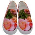 Pink Rose Field Men s Canvas Slip Ons View1