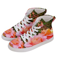 Pink Rose Field Men s Hi-Top Skate Sneakers