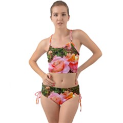 Pink Rose Field Mini Tank Bikini Set