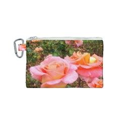 Pink Rose Field Canvas Cosmetic Bag (Small)