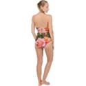 Pink Rose Field Scallop Top Cut Out Swimsuit View2