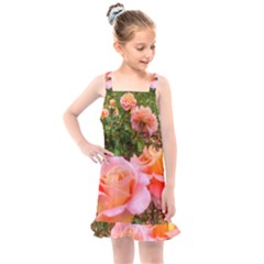 Pink Rose Field Kids  Overall Dress
