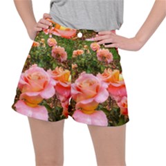 Pink Rose Field Stretch Ripstop Shorts