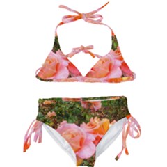 Pink Rose Field Kids  Classic Bikini Set