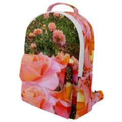 Pink Rose Field Flap Pocket Backpack (Small)