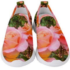 Pink Rose Field Kids  Slip On Sneakers