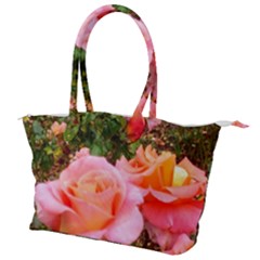 Pink Rose Field Canvas Shoulder Bag