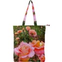 Pink Rose Field Double Zip Up Tote Bag View1