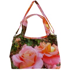 Pink Rose Field Double Compartment Shoulder Bag