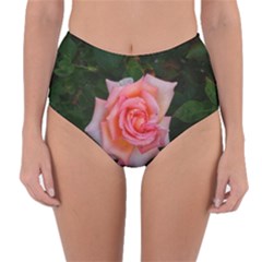 Pink Angular Rose Reversible High-waist Bikini Bottoms by okhismakingart