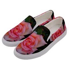 Pink Angular Rose Men s Canvas Slip Ons by okhismakingart