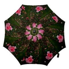 Pink Rose Field (sideways) Hook Handle Umbrellas (small) by okhismakingart