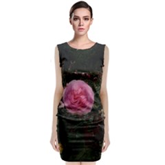 Pink Rose Field Ii Classic Sleeveless Midi Dress by okhismakingart