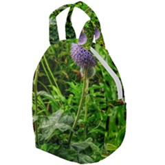 Purple Spherical Flower Travel Backpacks