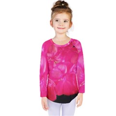 Single Geranium Blossom Kids  Long Sleeve Tee