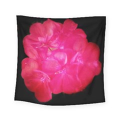 Single Geranium Blossom Square Tapestry (small) by okhismakingart