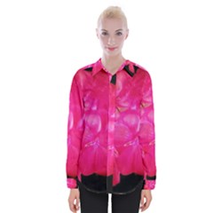 Single Geranium Blossom Womens Long Sleeve Shirt