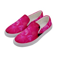 Single Geranium Blossom Women s Canvas Slip Ons by okhismakingart