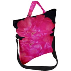 Single Geranium Blossom Fold Over Handle Tote Bag