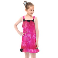 Single Geranium Blossom Kids  Overall Dress