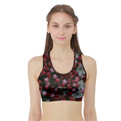 Floral Stars Sports Bra With Border