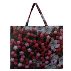 Floral Stars Zipper Large Tote Bag by okhismakingart