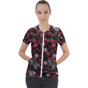 Floral Stars Short Sleeve Zip Up Jacket View1