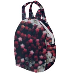 Floral Stars -dark Red Travel Backpacks by okhismakingart