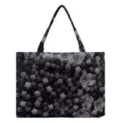 Floral Stars -black And White Medium Tote Bag