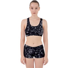 Floral Stars -black And White Work It Out Gym Set