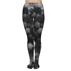 Floral Stars -black And White, High Contrast Tights