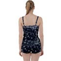 Floral Stars -Black and White, High Contrast Tie Front Two Piece Tankini View2