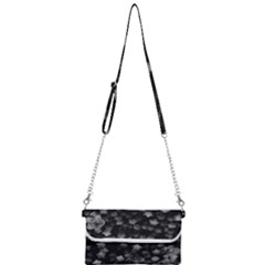 Floral Stars -black And White, High Contrast Mini Crossbody Handbag