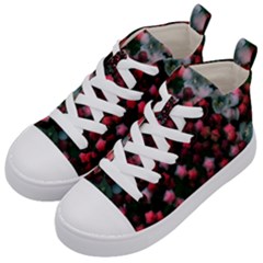 Floral Stars -bright Kids  Mid-top Canvas Sneakers by okhismakingart