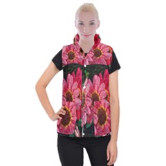 Three Dripping Flowers Women s Button Up Vest by okhismakingart