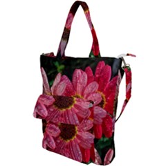 Three Dripping Flowers Shoulder Tote Bag by okhismakingart